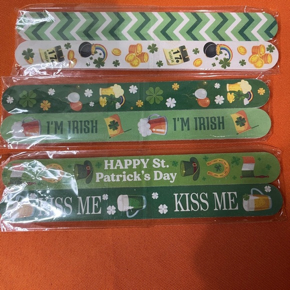 Other - St. Patrick's Day Nail Files - Green and White 3 packs of 2